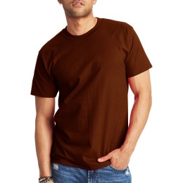 Stylcozy Men's T-Shirts Regular Fit Cotton Coffee