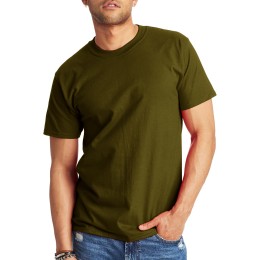 Stylcozy Men's T-Shirts Regular Fit Cotton Olive