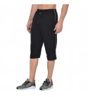 Stylcozy Men's Regular Fit Cotton Three Fourth Capri Black
