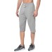 Stylcozy Men's Regular Fit Cotton Three Fourth Capri Light Grey