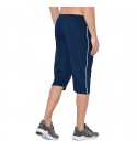 Stylcozy Men's Regular Fit Cotton Three Fourth Capri Navy Blue