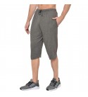 Stylcozy Men's Regular Fit Cotton Three Fourth Capri Dark Grey