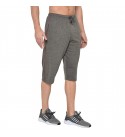 Stylcozy Men's Regular Fit Cotton Three Fourth Capri Dark Grey