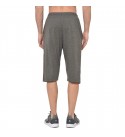 Stylcozy Men's Regular Fit Cotton Three Fourth Capri Dark Grey