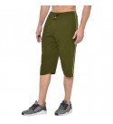 Stylcozy Men's Regular Fit Cotton Three Fourth Capri Olive