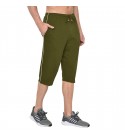Stylcozy Men's Regular Fit Cotton Three Fourth Capri Olive