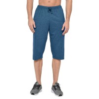 Stylcozy Men's Regular Fit Cotton Three Fourth Capri Denim Blue