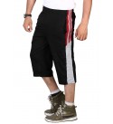 Stylcozy Men's Regular Fit Cotton Three Fourth Capri Black (SCMC08)
