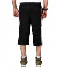 Stylcozy Men's Regular Fit Cotton Three Fourth Capri Black (SCMC08)
