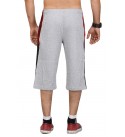 Stylcozy Men's Regular Fit Cotton Three Fourth Capri Light Grey (SCMC09)