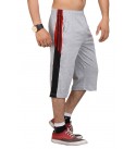 Stylcozy Men's Regular Fit Cotton Three Fourth Capri Light Grey (SCMC09)