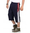 Stylcozy Men's Regular Fit Cotton Three Fourth Capri Navy Blue (SCMC10)
