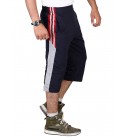 Stylcozy Men's Regular Fit Cotton Three Fourth Capri Navy Blue (SCMC10)