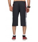Stylcozy Men's Regular Fit Cotton Three Fourth Capri Dark Grey (SCMC11)