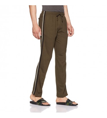 Stylcozy Men Cotton Solid Regular Lounge Track Pants, Lower, Pyjamas Pack of 1 (SCLM5_Olive Green) Cotton Track Pants Stylcozy Men Cotton ...