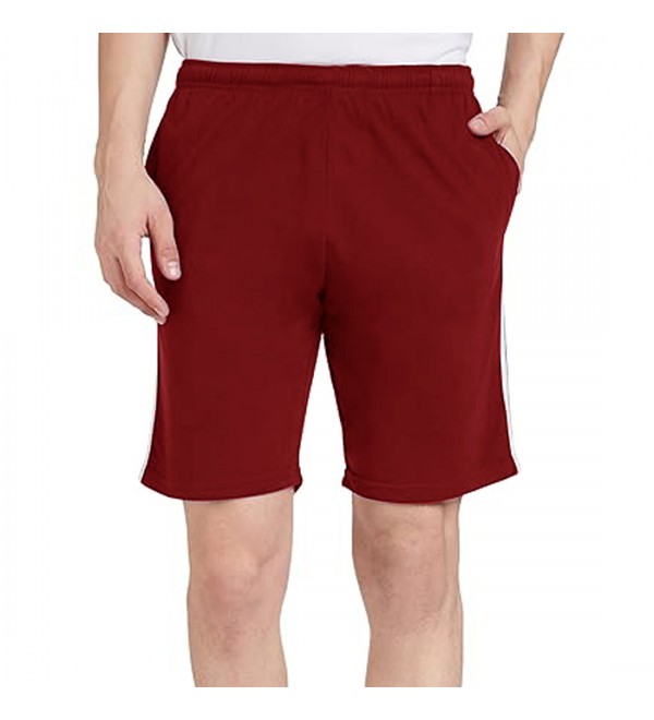 Stylcozy Men's Regular Fit Shorts Maroon Color with Back Pocket (SCMS12)
