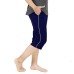 Stylcozy Women's Regular Fit Cotton Three Fourth Capri Navy Blue